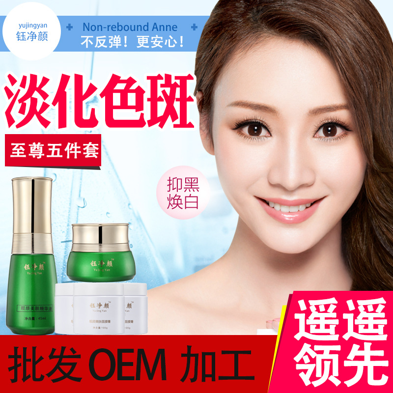 草本面膜粉祛斑美白套護膚品黃褐斑祛斑霜保濕補水霜美容院化妝品OEM代加工