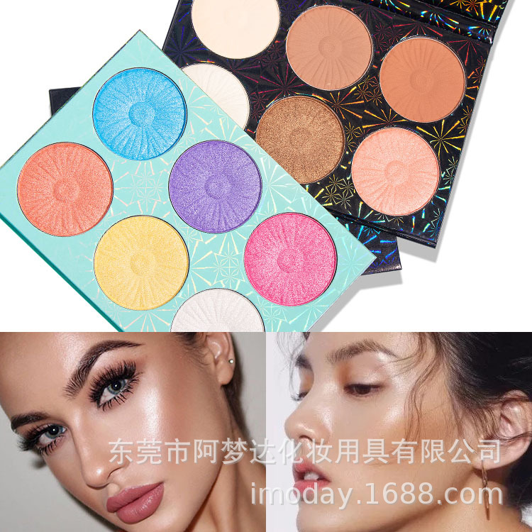 6色小雛菊高光修容粉餅眼影盤 彩妝奢華優(yōu)質(zhì)品OEM代加工