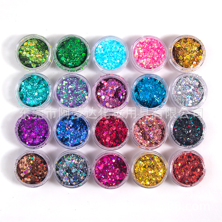 單色金蔥亮片金蔥粉變色龍亮片PET六角邊閃粉鐳射20色金蔥粉中性O(shè)EM代加工