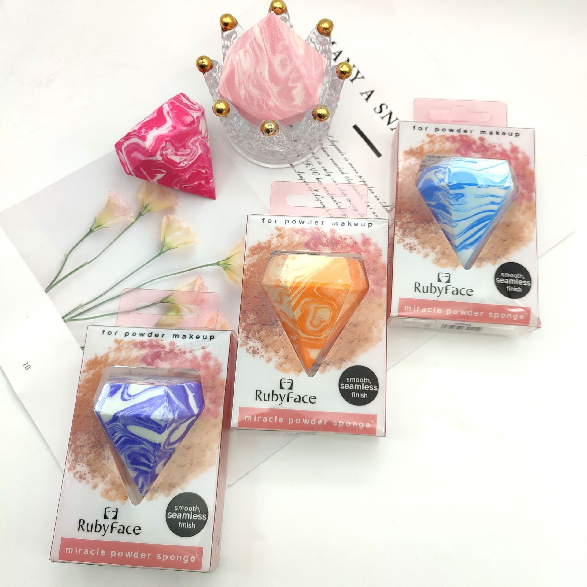 經(jīng)典雙色鉆石美妝蛋OEM代加工