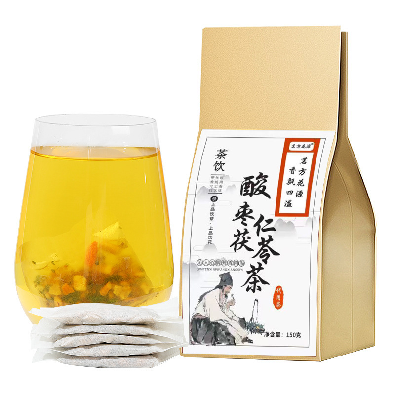 茗方花源 酸棗仁茯苓茶袋泡茶袋泡茶獨立包裝組合茶150克袋批發(fā)OEM代加工