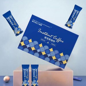 小藍(lán)盒小藍(lán)酵素黑咖啡固體飲料OEM代加工