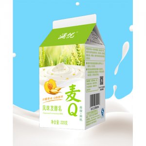 涌?jī)?yōu)220g 麥Q(jìng)（青稞&黃桃）酸牛奶風(fēng)味發(fā)酵乳