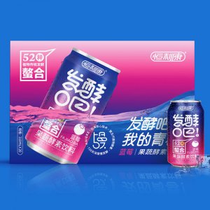 恒利康藍(lán)莓果蔬酵素飲料 310mlX15罐箱